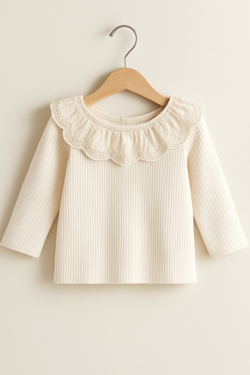 Blusa cuello bordado